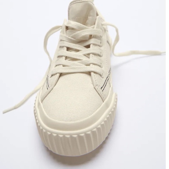 ZARA CANVAS SNEAKERS SZ 10 - Picture 3 of 7